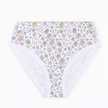 Трусы для девочки, цвет белый, рост 128-128 см