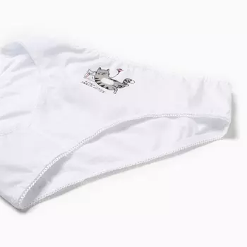 Трусы для девочки, цвет белый, рост 98-104 см