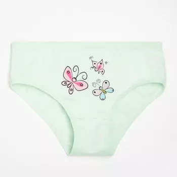 Трусы для девочки, цвет бирюзовый, рост 110-116 см