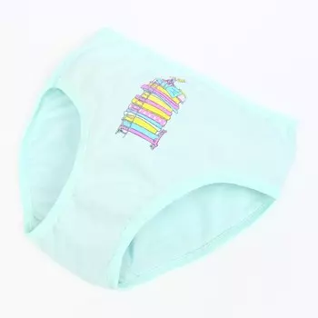 Трусы для девочки, цвет голубой/принт МИКС, рост 110-116 см