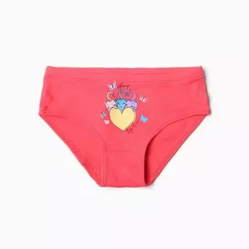 Трусы для девочки, цвет красный, рост 128 см