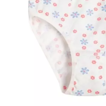 Трусы для девочки, цвет молочный/цветочки, рост 116-122см