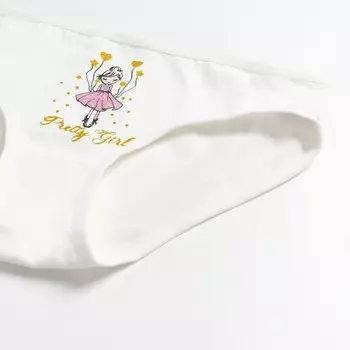 Трусы для девочки, цвет молочный, рост 128-140 см