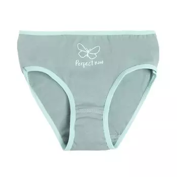 Трусы для девочки, цвет серо-зелёный, рост 134-140см