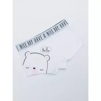 Трусы для девочки, рост 116 см, цвет белый