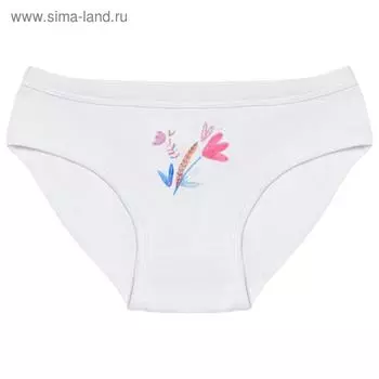 Трусы для девочки, рост 128-134 см, цвет белый, розовый, бежевый меланж, 3 шт в уп.