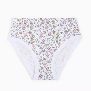 Трусы для девочки, рост 134 см, цвет белый