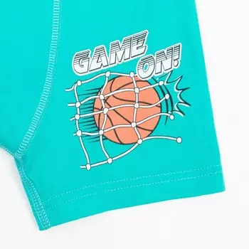 Трусы для мальчика (боксеры), цвет изумрудный, рост 122 см