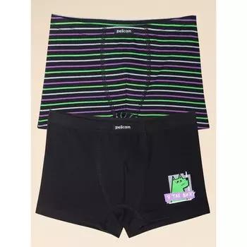 Трусы для мальчиков, рост 134 см, цвет чёрный