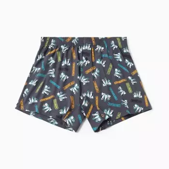 Трусы мужские боксеры, цвет пингвины/серый, р-р 54 (XXL)