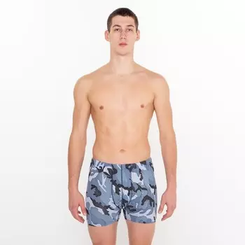 Трусы мужские боксеры, цвет синий камуфляж, размер 56