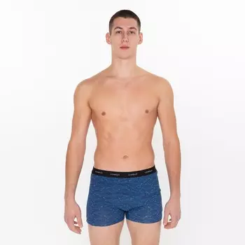 Трусы мужские боксеры, цвет синий, принт акулы, размер 50