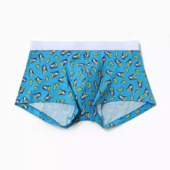 Трусы мужские боксеры, цвет текила на синем, р-р 54 (XXL)