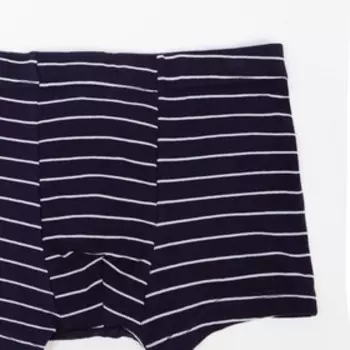 Трусы мужские боксеры, цвет темно-синий с белой полоской, размер 48