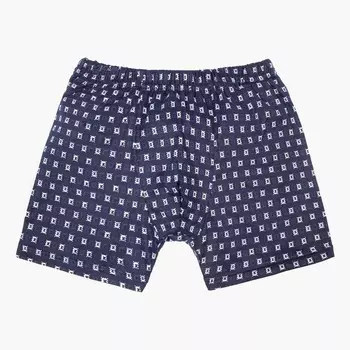 Трусы мужские боксеры, цвет тёмно-синий/квадраты, размер 52