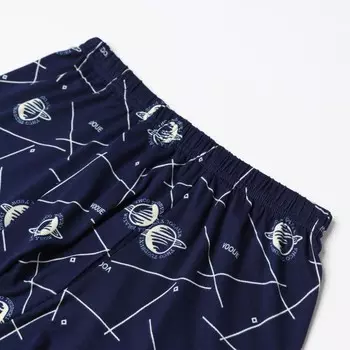 Трусы мужские боксеры, цвет тёмно-синий/планеты, размер 48