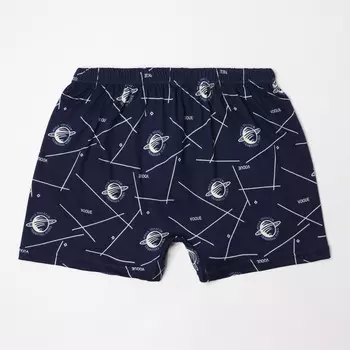 Трусы мужские боксеры, цвет тёмно-синий/планеты, размер 56