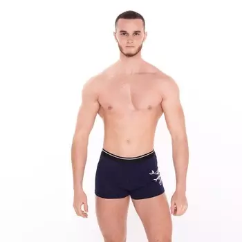 Трусы мужские боксеры «Морской мир», цвет тёмно-синий, размер 56