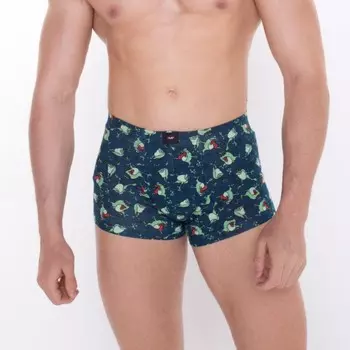 Трусы мужские боксеры "Жабы", цвет синий, размер 48 (M)