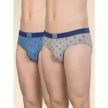 Трусы мужские, размер L, цвет джинс, серый, 2 шт