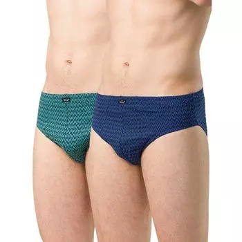 Трусы мужские, размер L, цвет зелёный, синий, 2 шт