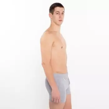 Трусы мужские свободные, цвет серый меланж, размер 52