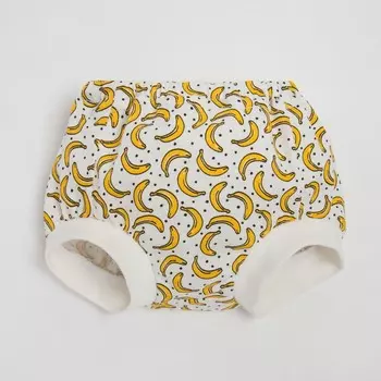 Трусы на подгузник, цвет белый/бананы, рост 86 см