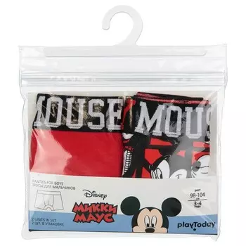 Трусы с принтом Disney для мальчика, рост 122 см-, рост 128 см, цвет красный - 2 шт.