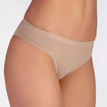 Трусы женские бесшовные бразилиано, цвет бежевый (naturale gul), размер 46-48 (M)