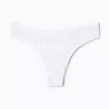 Трусы женские бразильяна, цвет белый, размер XL