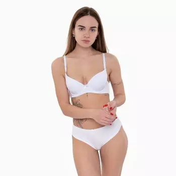 Трусы женские бразильяна, цвет белый, размер 46