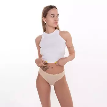 Трусы женские бразильяна, цвет бежевый (beige), размер 46 (M)