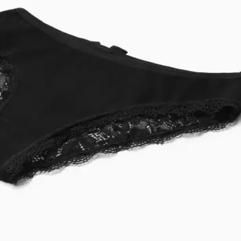 Трусы женские бразильяна, цвет чёрный, размер 48 (L)