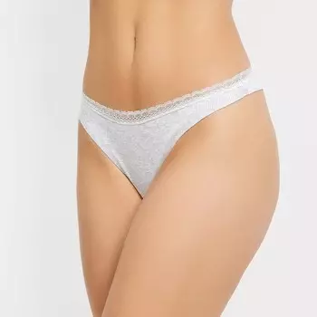 Трусы женские бразильяна, цвет серый меланж, размер 44