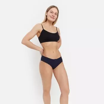 Трусы женские бразильяна, цвет синий, размер 44-46 (M)