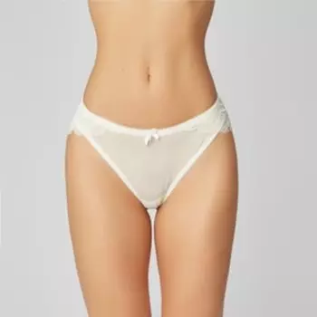 Трусы женские бразильяна KAFTAN кружевные "Kim", размер S, цвет белый