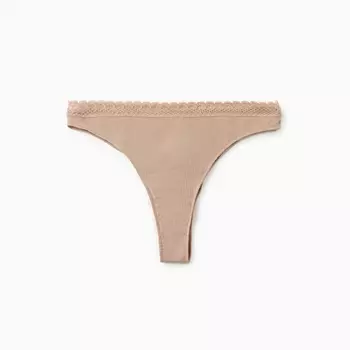 Трусы женские бразилиана, цвет фраппе, р-р 44 (S)