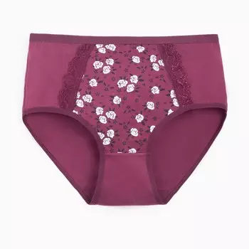 Трусы женские цвет тёмно-фиолетовый, размер 48-50