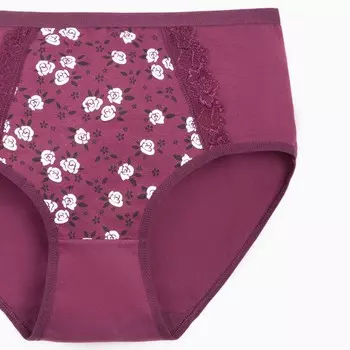 Трусы женские цвет тёмно-фиолетовый, размер 50-52