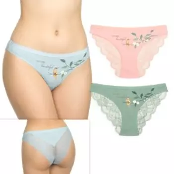 Трусы женские , размер xs, цвет зеленый