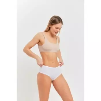 Трусы женские шорты, цвет белый, размер 48