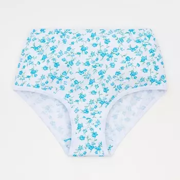 Трусы женские слипы, цвет бирюзовый/белый, размер 56