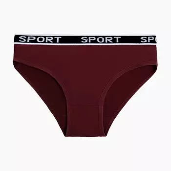 Трусы женские слипы, цвет бордовый, размер 44-46