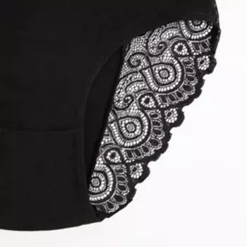 Трусы женские слипы, цвет черный, р-р 48-50