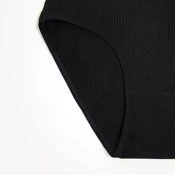 Трусы женские слипы, цвет черный, р-р 48-50