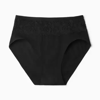 Трусы женские слипы, цвет чёрный, размер 2XL