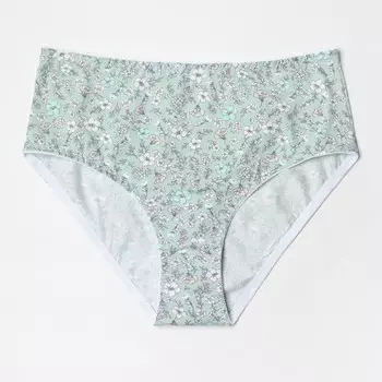 Трусы женские слипы, цвет фисташковый/гвоздики, размер50/XL