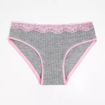 Трусы женские слипы, цвет серый, размер 42-44