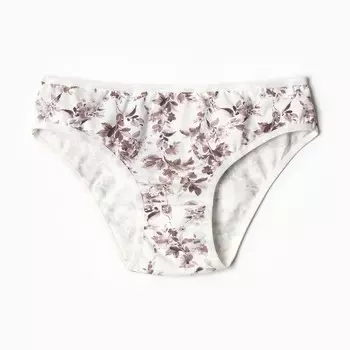 Трусы женские слипы Miss Beautiful, цвет белый/коричневый, р-р XL (46-48)