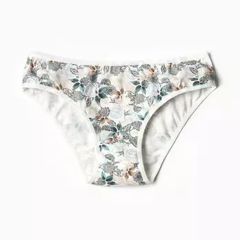 Трусы женские слипы Miss Beautiful MB-9717, цвет белый/серый, р-р XXL (52-54)